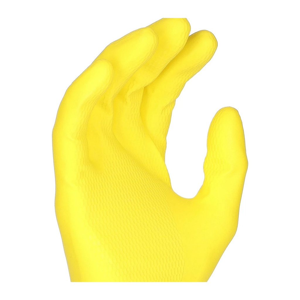Latex Haushaltshandschuhe, leichte Qualität, 30 cm, gelb Bild 2