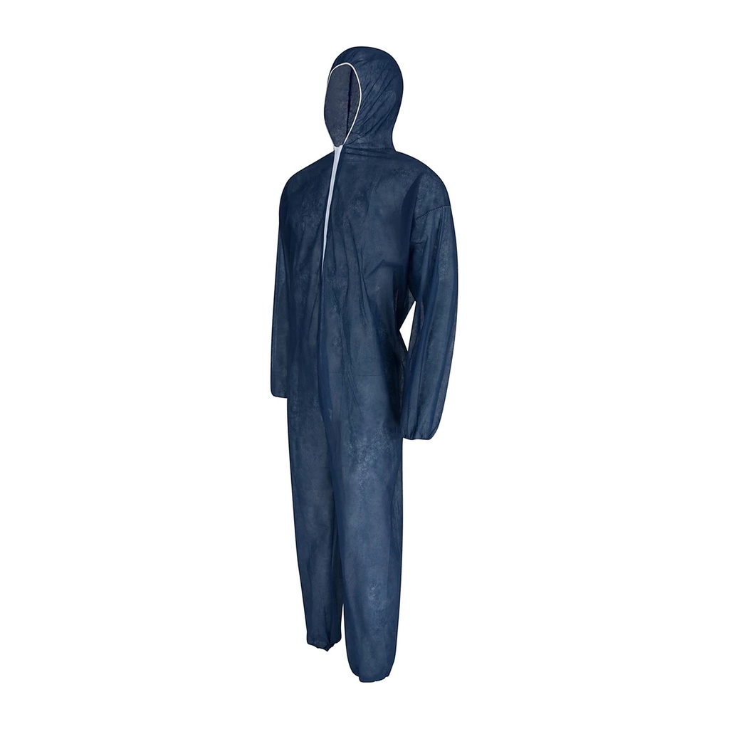 PP-Einwegschutzanzug blau, atmungsaktiver Overall mit Kapuze Bild 1