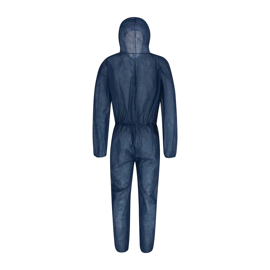 PP-Einwegschutzanzug blau, atmungsaktiver Overall mit Kapuze Bild 2