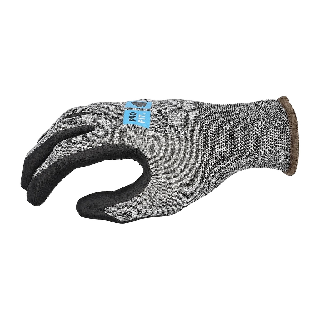 Nitril Handschuhe, Nitrilschaum, Noppen, grau/schwarz Bild 1