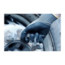 Nitril Handschuhe, Nitrilschaum, Noppen, grau/schwarz Bild 4