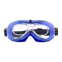 Vollsichtbrille mit breitem Gummiband, blaue Fassung, klare Scheiben Bild 1
