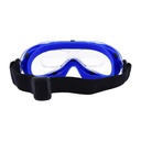 Vollsichtbrille mit breitem Gummiband, blaue Fassung, klare Scheiben Bild 3