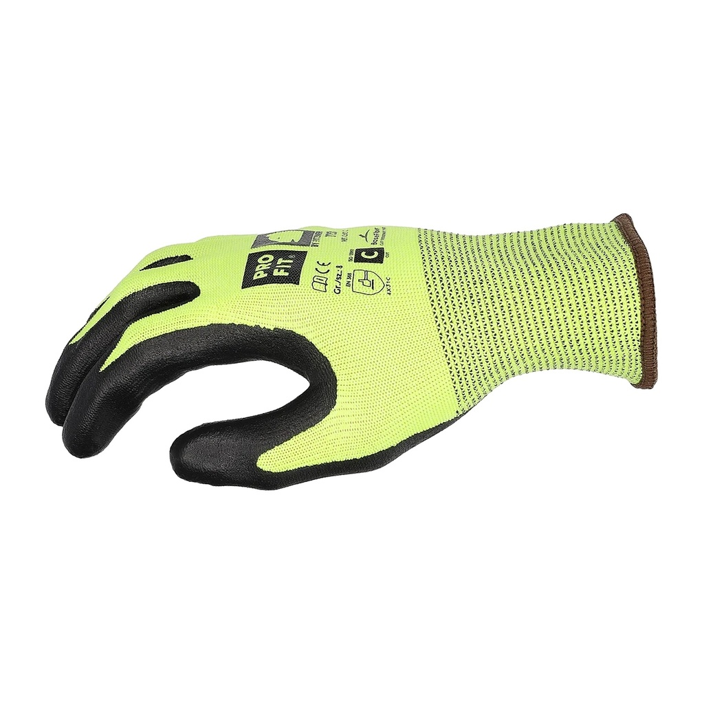 Nitril Schnittschutzhandschuh "Hit Cut C", neongelb/schwarz 8 Bild 1