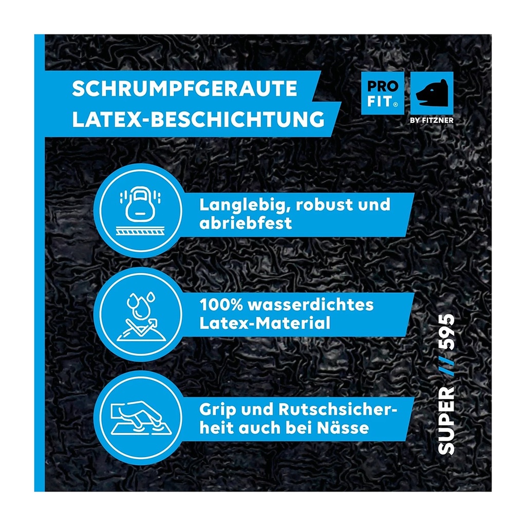 Latex-Feinstrickhandschuh mit Schrumpfrauung rot/schwarz Bild 1