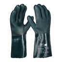 PVC Chemikalienschutzhandschuhe "Pirat", grün, 35 cm, geraut 10 Bild 1