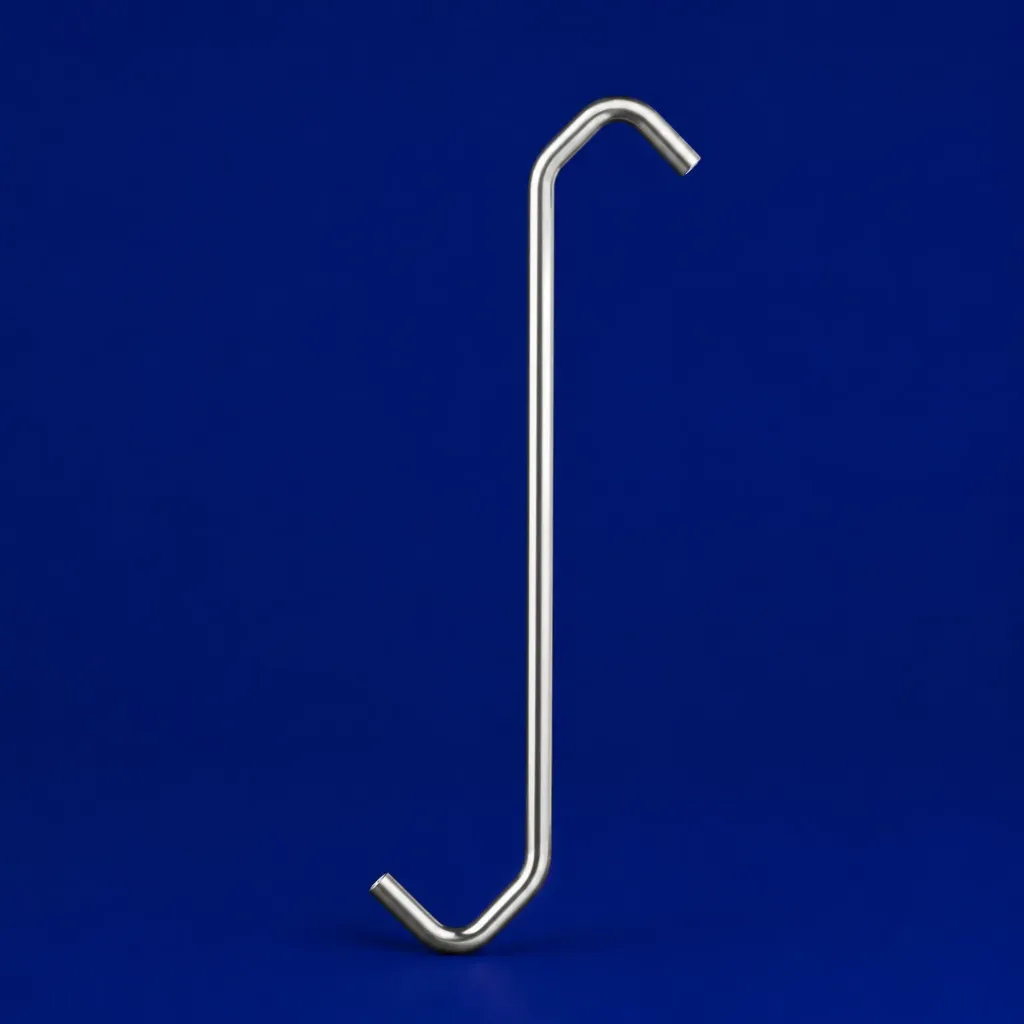 [SE11/11-1.5-60 | SE11/11 60x1,5] Eckiger S-Planhaken 11/11 – stabile Auflage für saubere Beschichtung (1,5mm, 60mm)