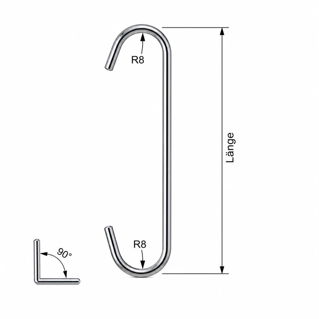 [CRR8P-1.5-60 | CRR8 60x1,5] Rundbogenhaken R8 – planliegend für sichere Auflage und stabile Prozesse (1,5mm, 60mm)