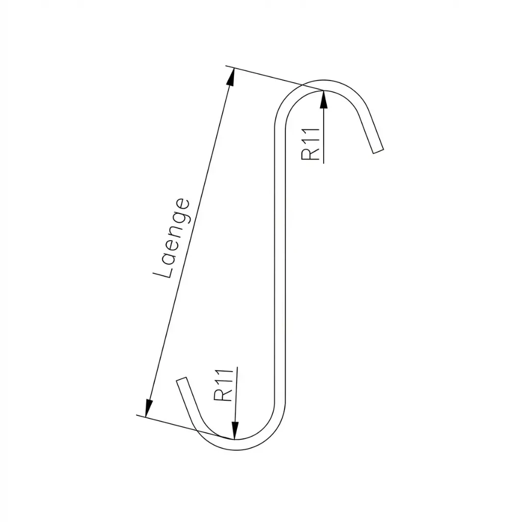 SRR11 Standardhaken (1,5mm, 60mm)