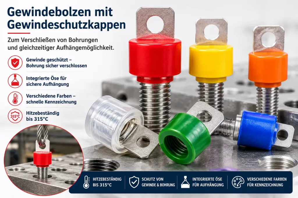 Schutzkappen für Gewindebolzen und Außengewinde 315°C