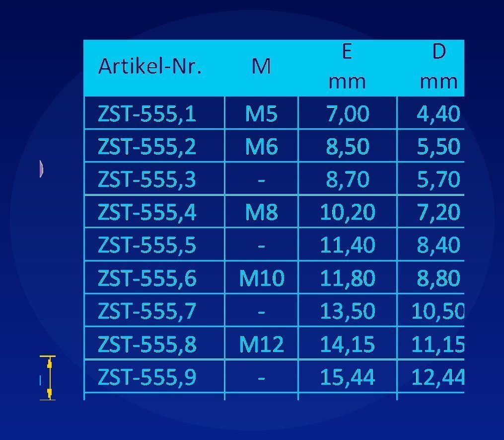 [SWP-0114] Zylindrische Stopfen mit Kragen und Anfasser  ZSKA (M3 2,50 10,00 2,90 pink)