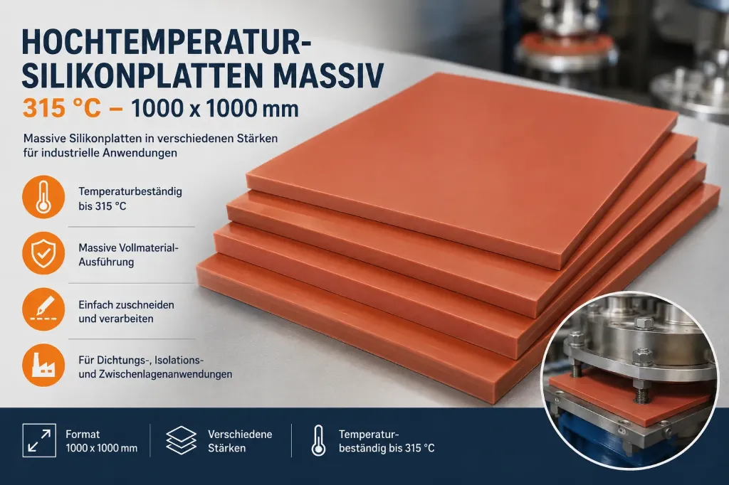 Hochtemperatur-Silikonplatte massiv 315 °C