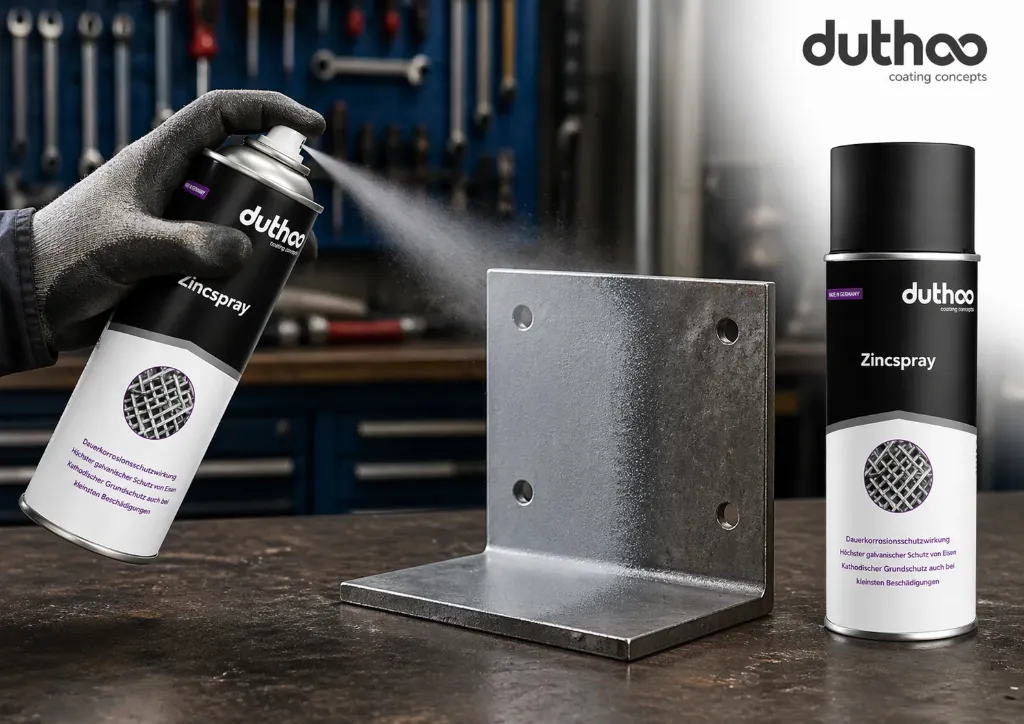 Duthoo Zinkspray glänzend 400 ml – Korrosionsschutz-Spraydose für metallische Oberflächen