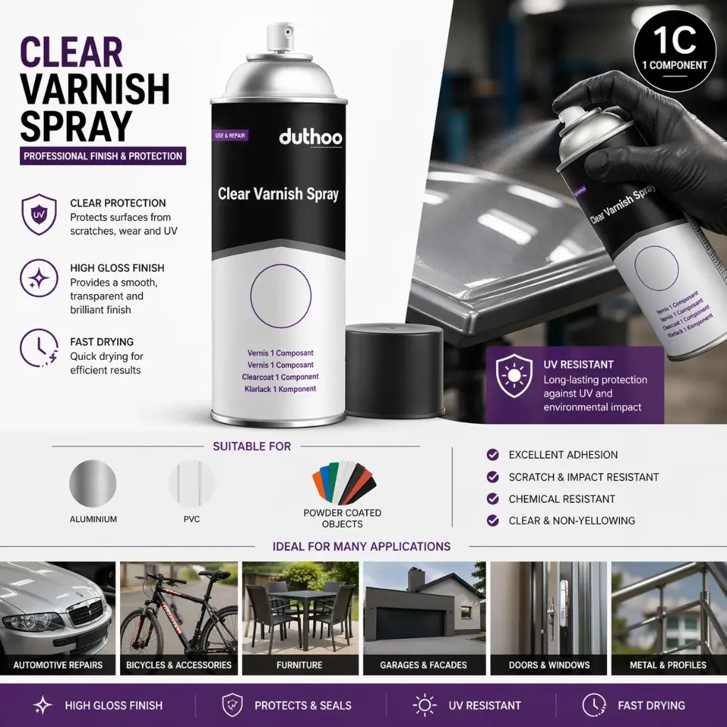 1K Klarlack Spray 400 ml – Schutzlack für langlebige Oberflächen