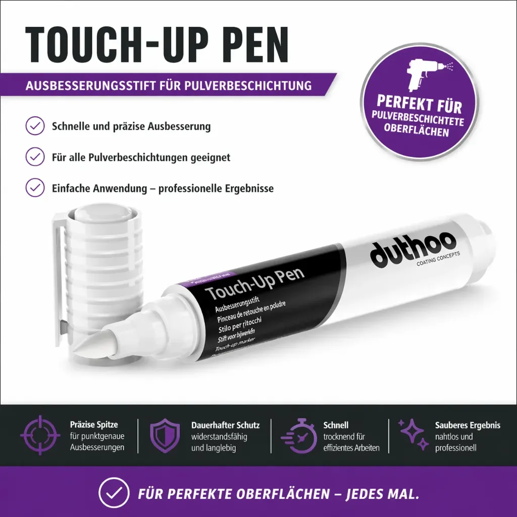 1K – Präzise Ausbesserung für pulverbeschichtete Oberflächen (Retuschierstift)