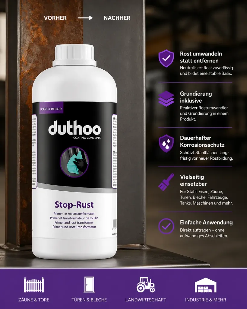 Stop-Rust Rostumwandler & Grundierung – effektive Rostneutralisierung für Stahloberflächen