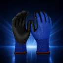 PU-Montagehandschuh touchfähig für Präzisionsarbeiten blau/schwarz