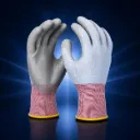 Schnittschutzhandschuh PU-beschichtet Cut Level C grau/hellblau