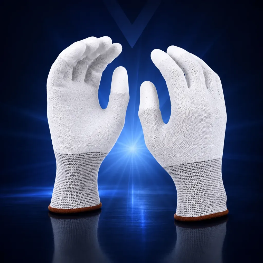 ESD PU-Fingerkuppenhandschuh weiß (6)