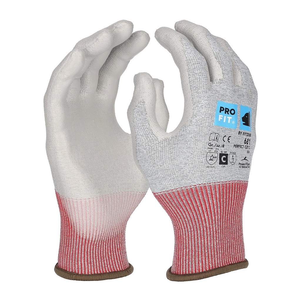 [681-6] ESD Schnittschutzhandschuh PU-beschichtet Cut C touchscreenfähig (6)