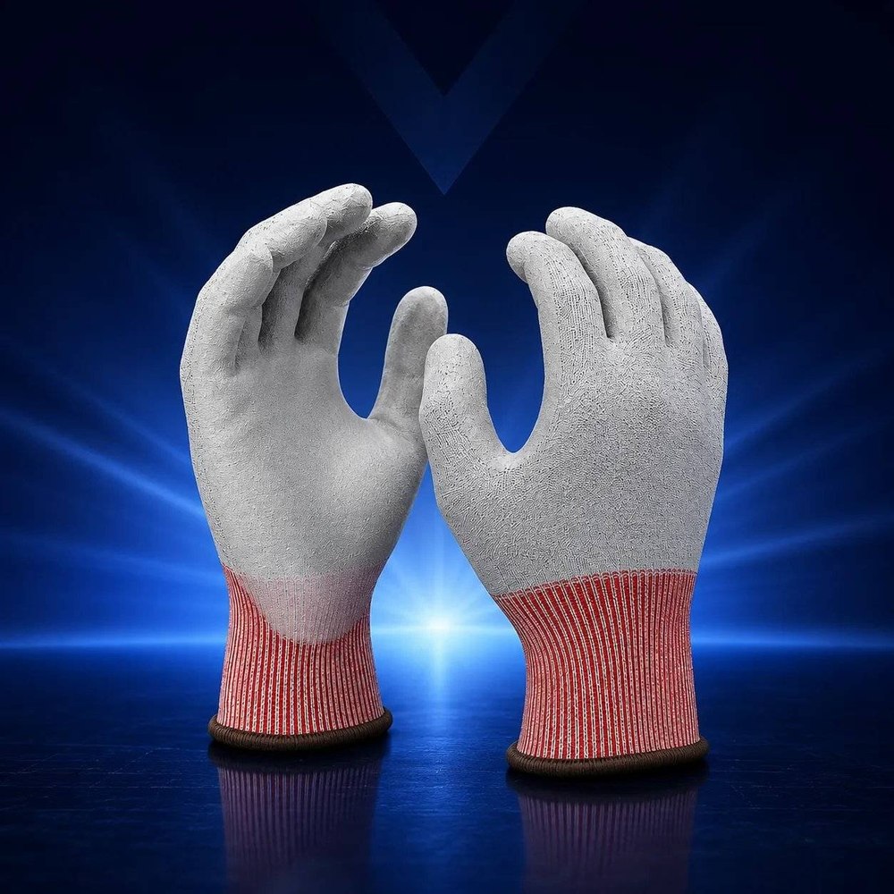 [681-6] ESD Schnittschutzhandschuh PU-beschichtet Cut C touchscreenfähig (6)