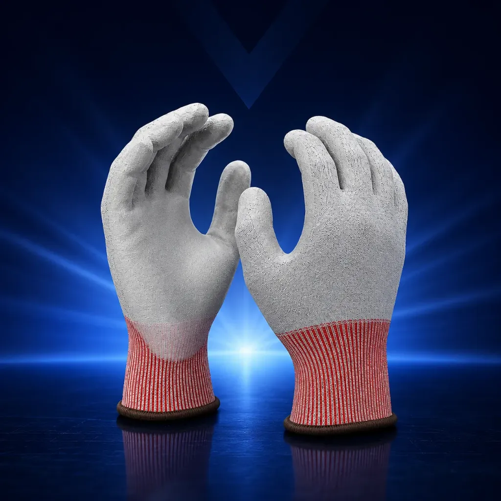 ESD Schnittschutzhandschuh PU-beschichtet Cut C touchscreenfähig (6)