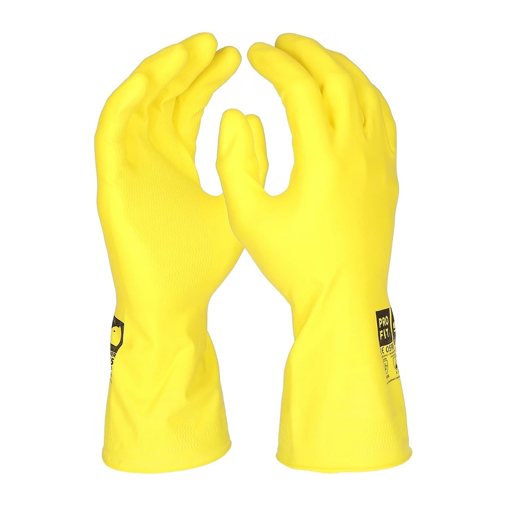 [60385-7] Latex-Haushaltshandschuh gelb 30 cm (7)