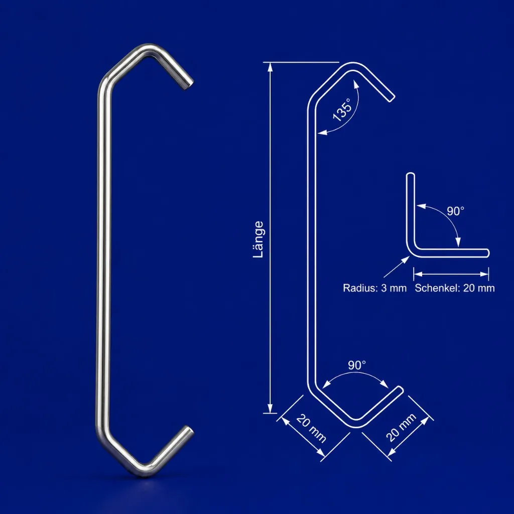 [CE20-90-1.5-50 | CE 20/20 50x1,5 90°] Eckhaken 20/20 – 90° verdreht (1,5mm, 50mm)