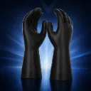 Chemikalienschutzhandschuh Neopren/Latex 30 cm schwarz