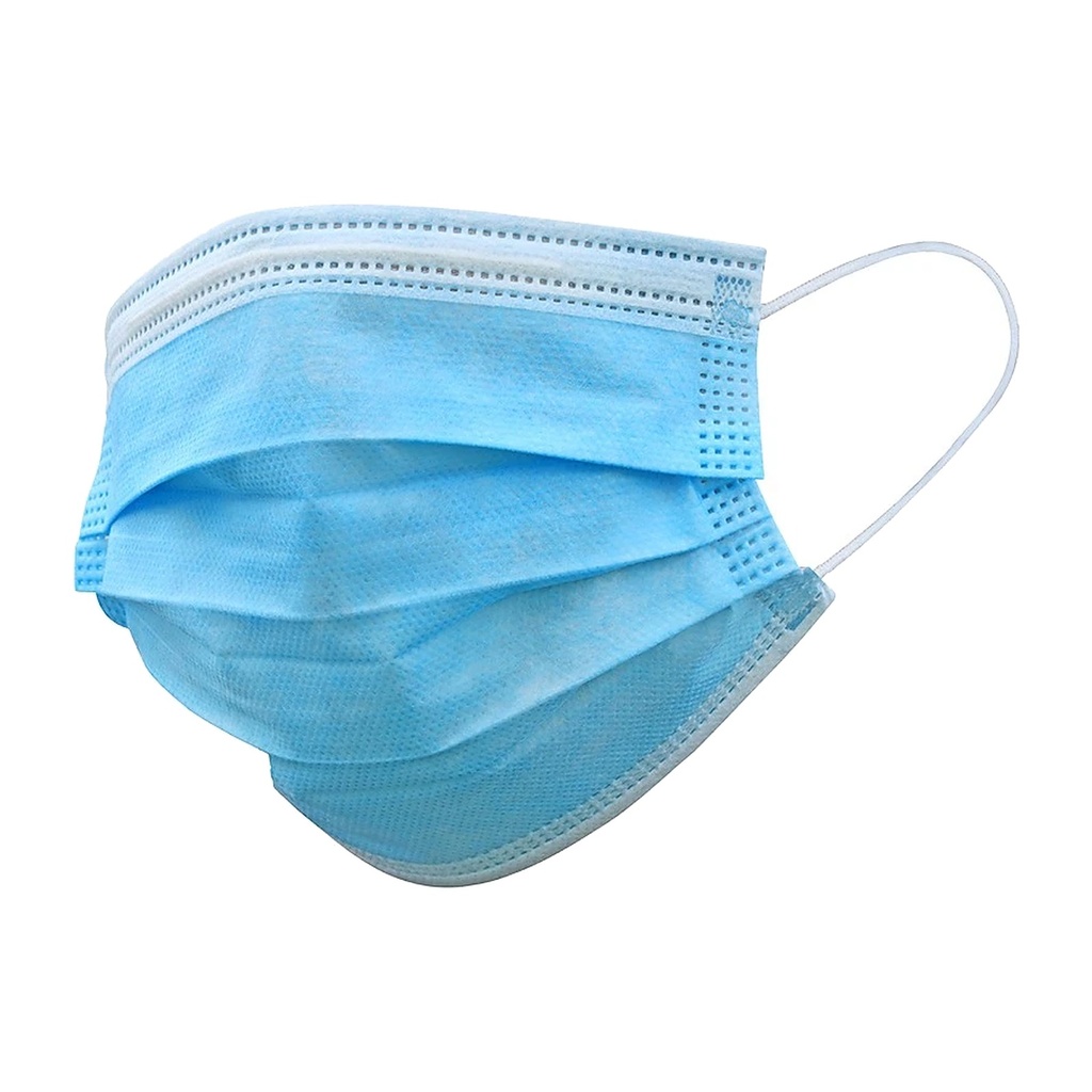 Medizinischer OP-Mundschutz 3-lagig EN 14683 Typ II, blau – 50 Stück/Box