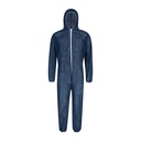 PP-Einwegschutzanzug blau, atmungsaktiver Overall mit Kapuze