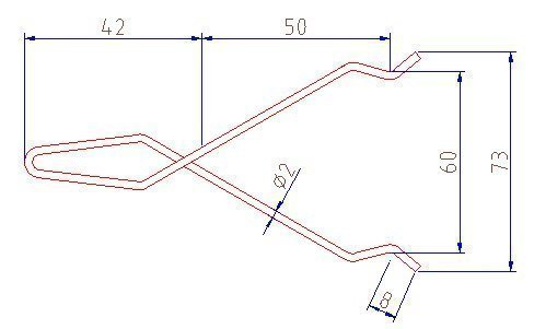 [C-R11-1,5] Einsteckhaken CIT25 Rund C9D (1,5mm)