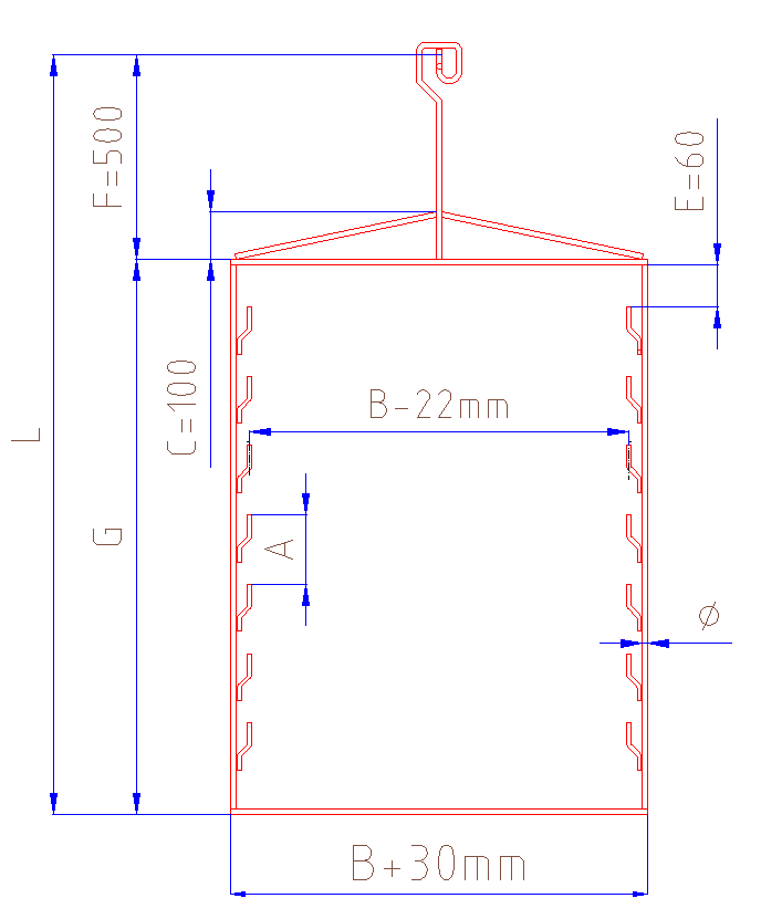 [RV-150-80-10] CIT25 Rahmen RV mit Verdrehsicherung (L=1500 B=800mm A=100mm)
