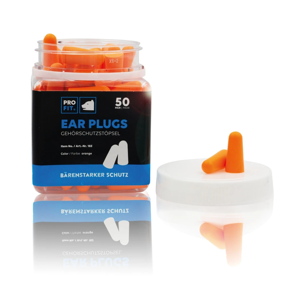 Gehörschutzstöpsel orange, 50 Paar Dose, SNR 38 dB
