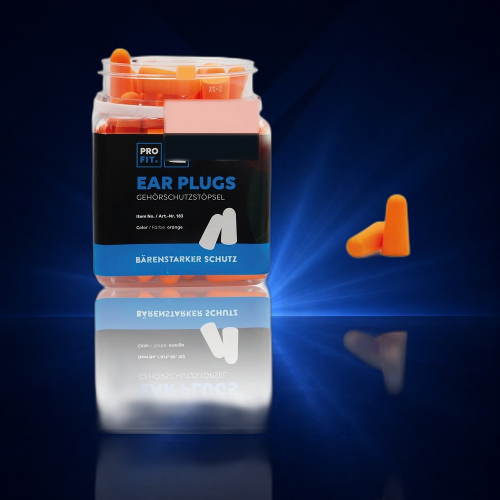 Gehörschutzstöpsel orange, 50 Paar Dose, SNR 38 dB