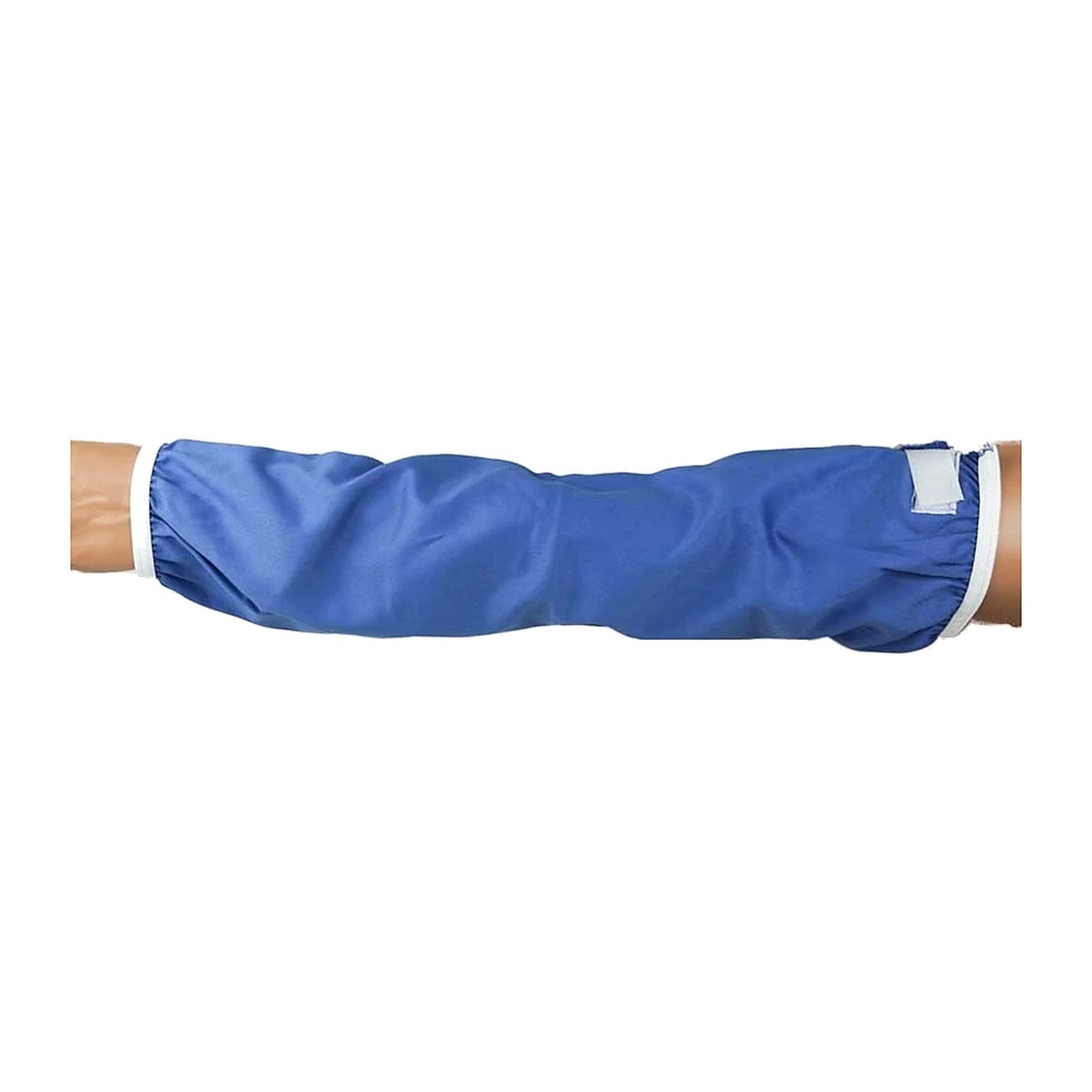 Armschoner Baumwolle, 52 cm, Klett, Gummizug, dunkle Farben