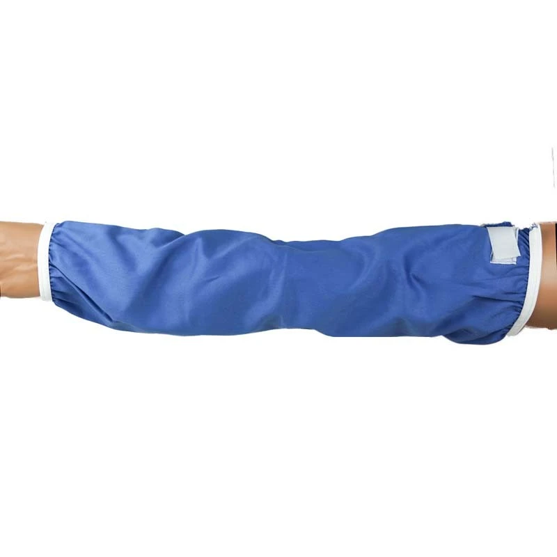 Armschoner Baumwolle, 52 cm, Klett, Gummizug, dunkle Farben