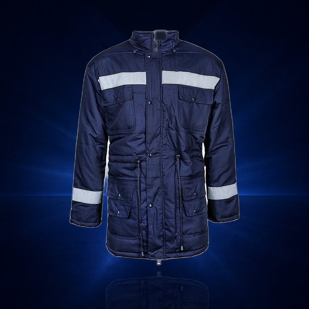[909-XL] Stepp-Parka, blau