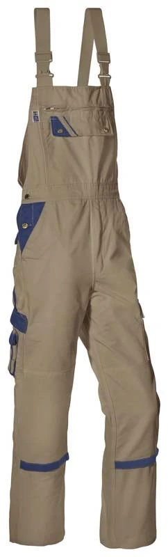 Threeline Perfect Arbeitslatzhose, khaki-hydronblau