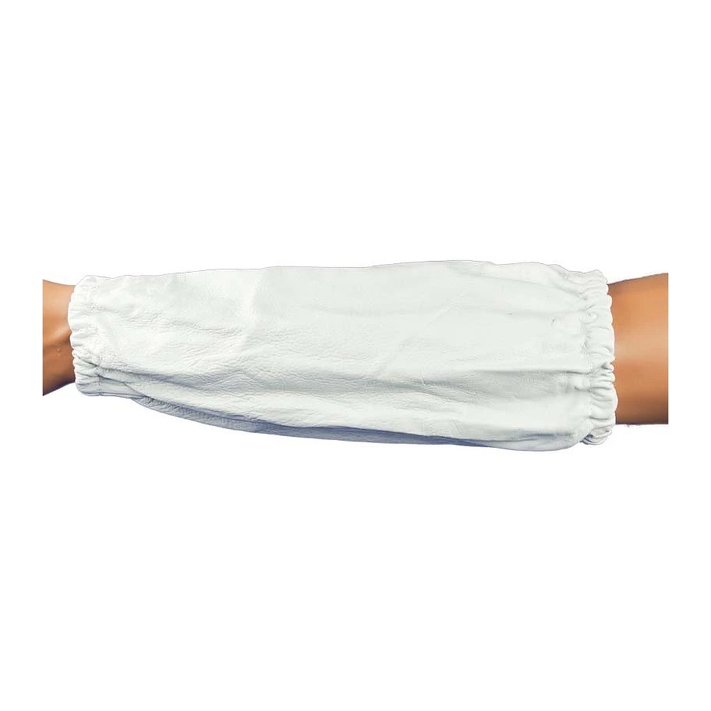 [920351] Armschoner Vollleder, 35 cm, Gummizug, natur