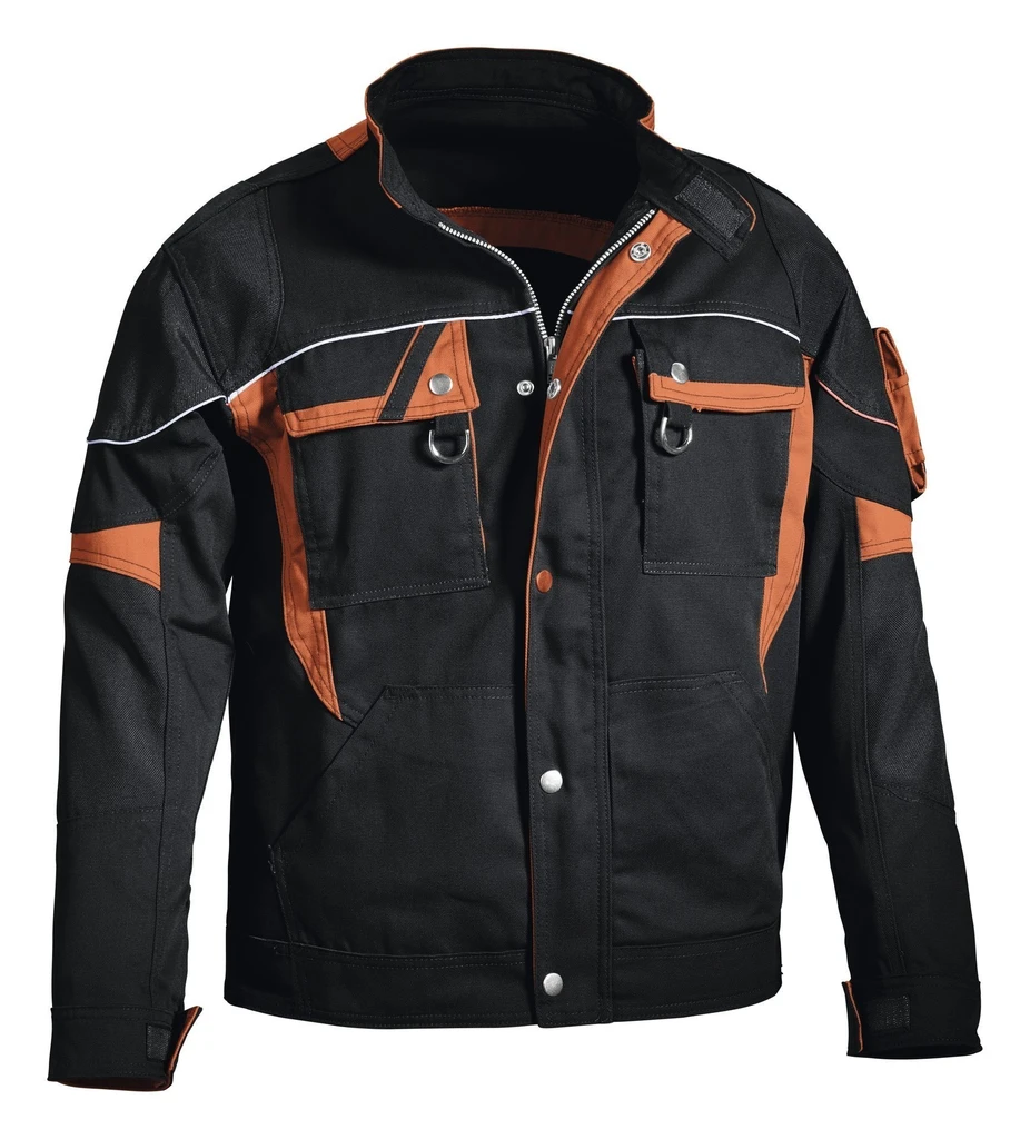 Bundjacke "Threeline De Luxe", schwarz/orange XL