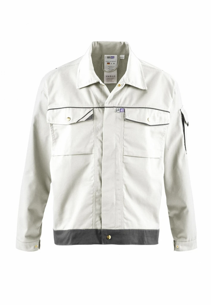 Bundjacke "Threeline Perfect", weiß/grau