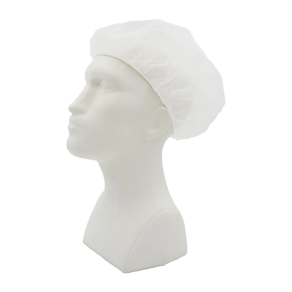 [0408] PP-Baretthaube weiß, ca. 61cm, 1 Pack =100 St., Cat. I