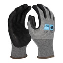Nitril Handschuhe, Nitrilschaum, Noppen, grau/schwarz