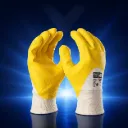Nitril Handschuhe Mega, gelb, 3/4 getaucht