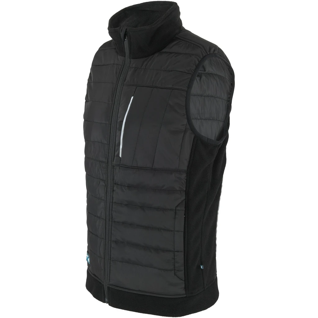 [9898-M] Fleeceweste Zip-in-Funktion, schwarz (M)