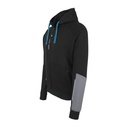 Zip Hoodie, Sweatjacke, schwarz, Industriewäsche