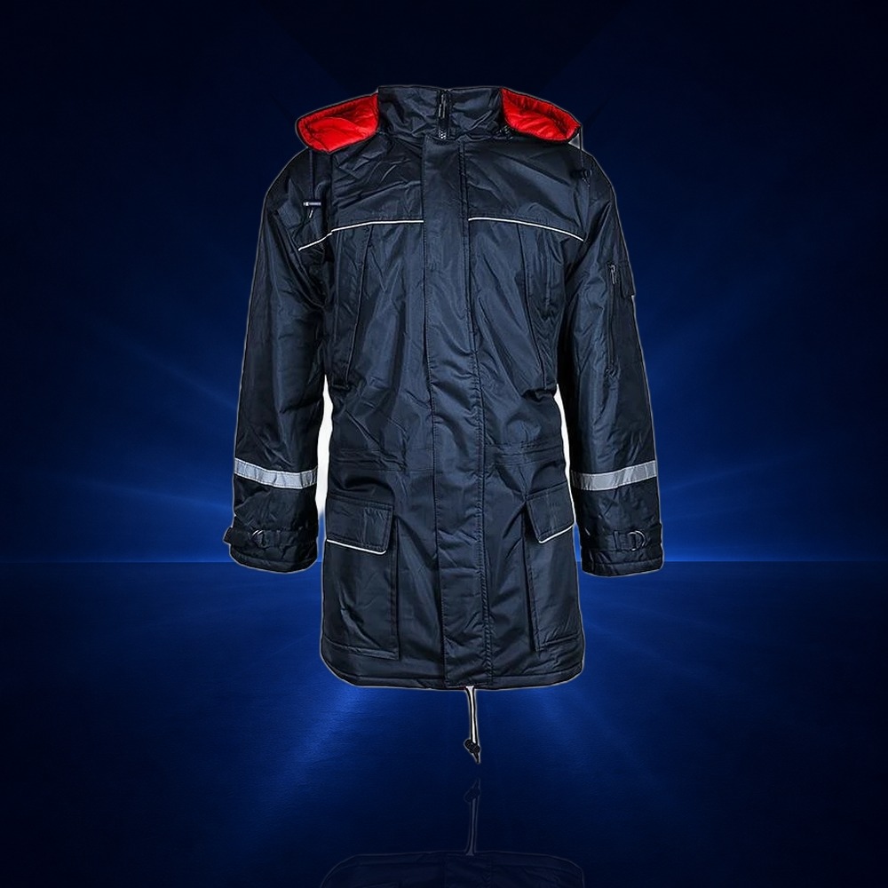 [911-XXL] See-Parka, marine, Reflexstreifen (XXL)