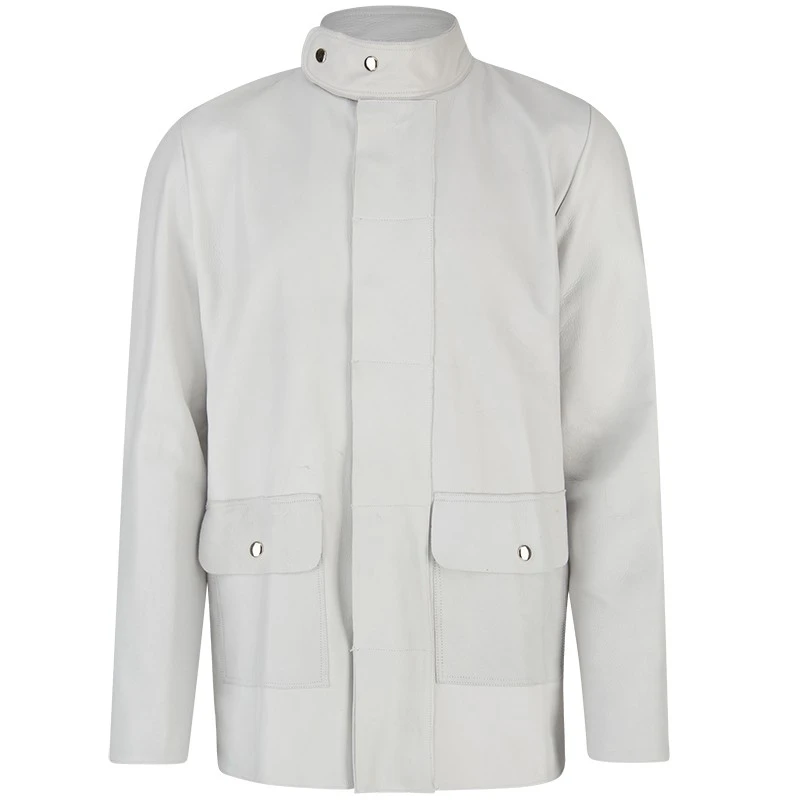 [312-M] Volllederjacke, mit Druckknöpfen (M)