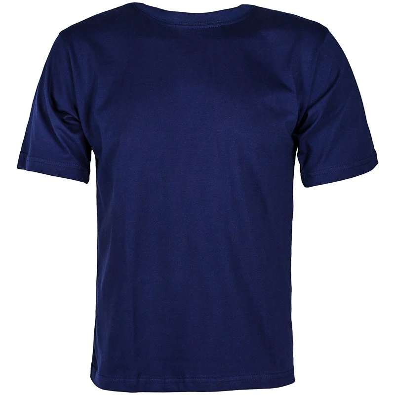 [451-M] T-Shirt, blau, Rundhals Ausschnitt (M)